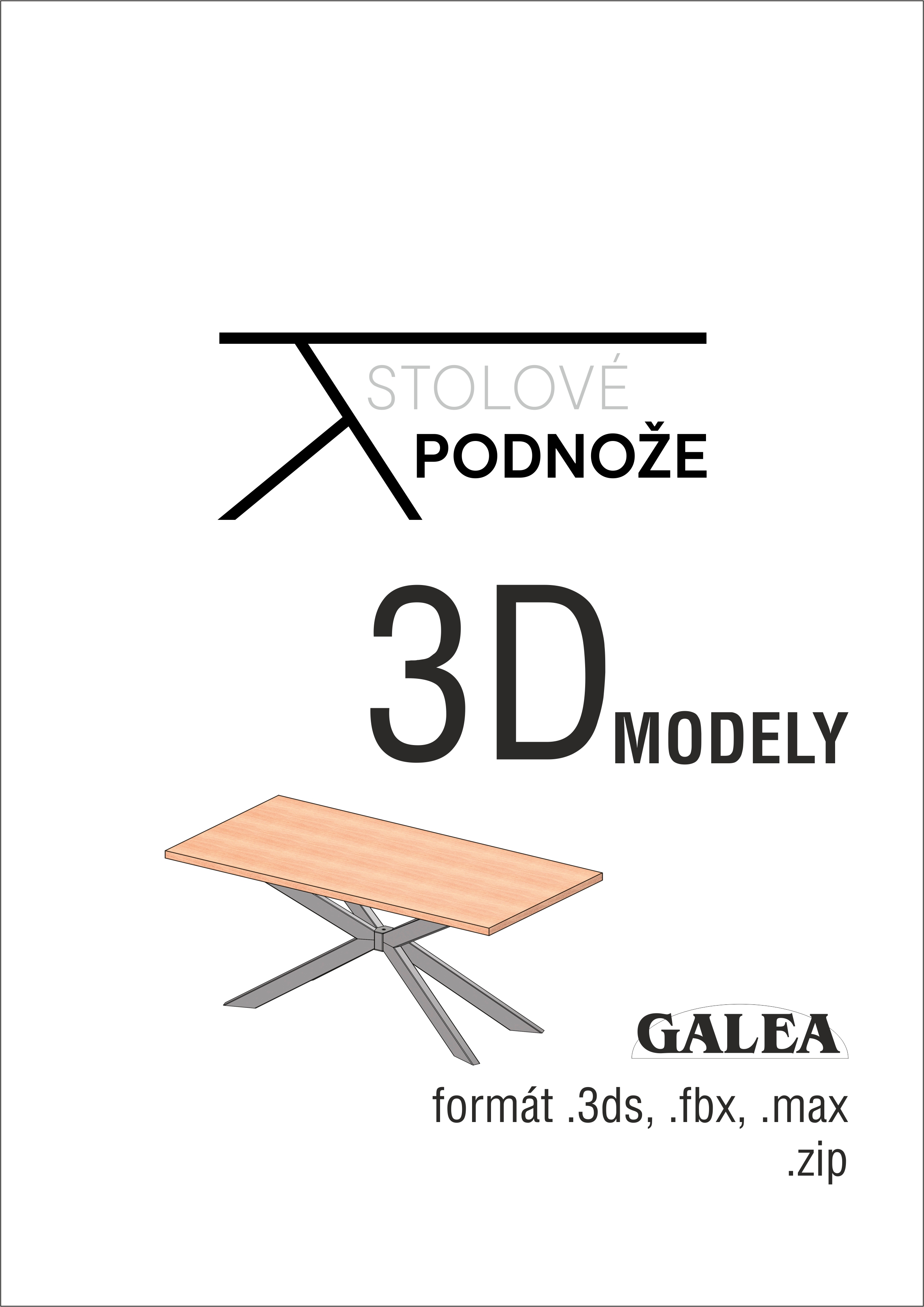 Titulka 3D stolové podnože Galea